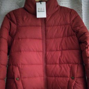 Barbour Hinton NWT Quilt puffer flame red, size 4